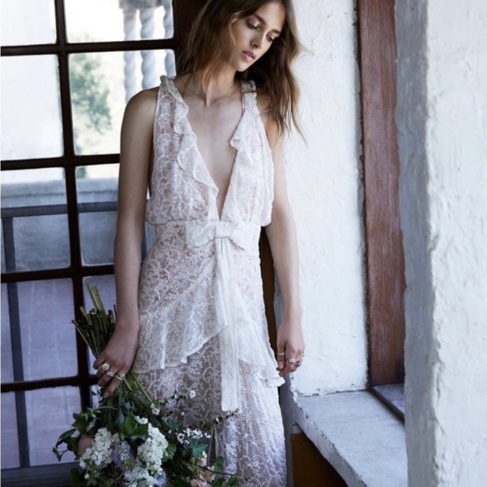 For Love & Lemons Sweet Disposition Midi Dress XS